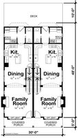 Floor Plan - Main Floor for Traditional House Plan #20-2465 - 4 bed, 4.5 bath