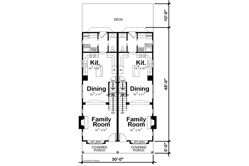 House Blueprint - Floor Plan - Main Floor for Traditional House Plan #20-2465 - 4 bed, 4.5 bath