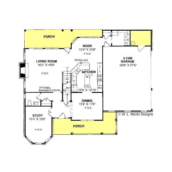 Dream House Plan - Traditional Floor Plan - Main Floor Plan #20-310