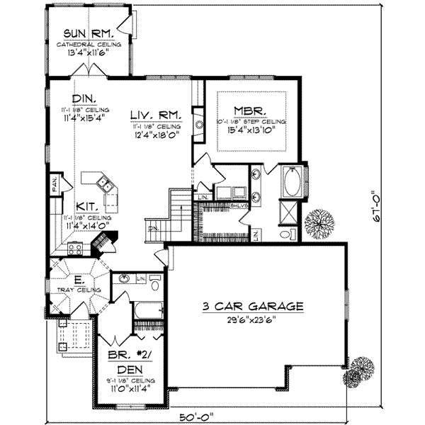 House Design - European Floor Plan - Main Floor Plan #70-710