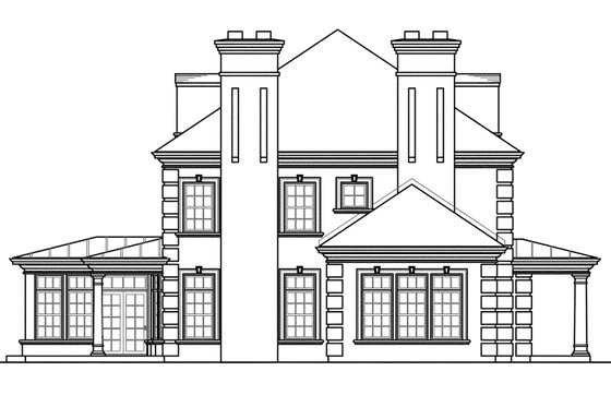 Exterior - Other Elevation for Traditional House Plan #124-463 - 6 bed, 6.5 bath