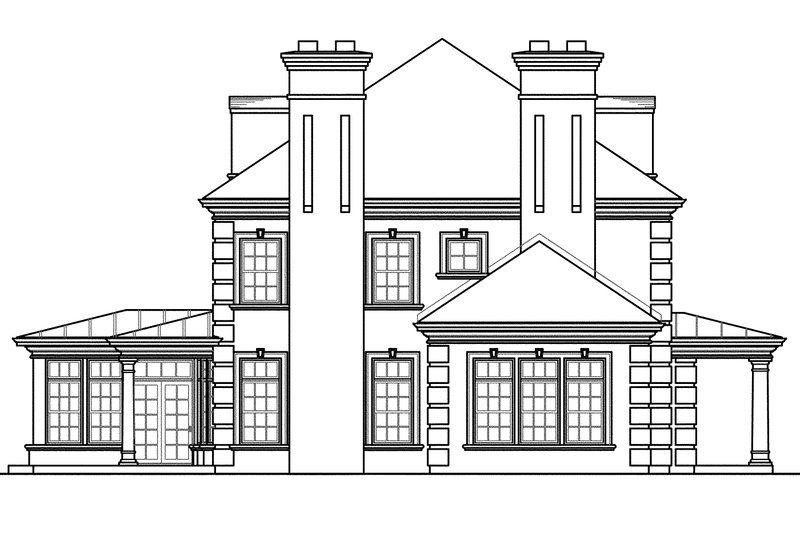 Home Plan - Exterior - Other Elevation for Traditional House Plan #124-463 - 6 bed, 6.5 bath