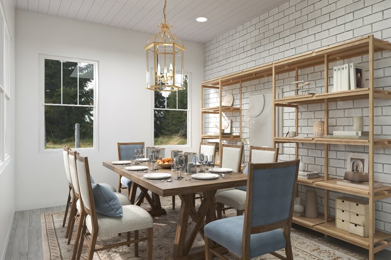 House Design - Interior - Dining Room for Farmhouse House Plan #54-471 - 3 bed, 2.5 bath
