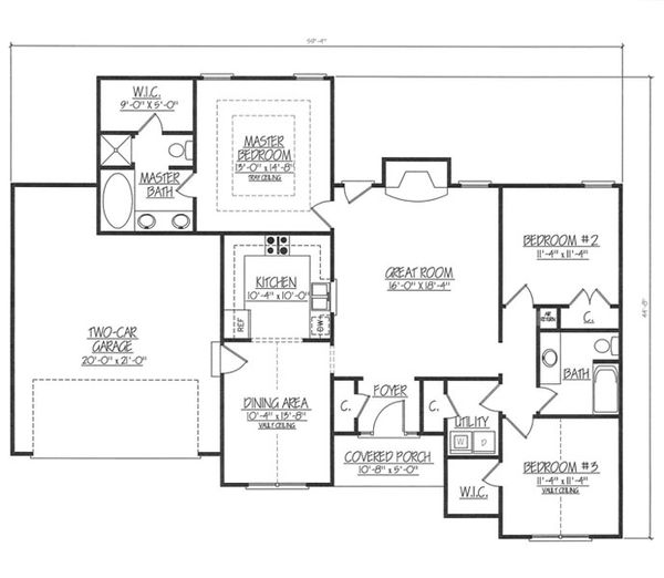 Ranch Floor Plan - Main Floor Plan #412-135