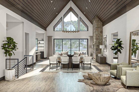 Interior - Family Room for Modern House Plan #455-232 - 2 bed, 3 bath