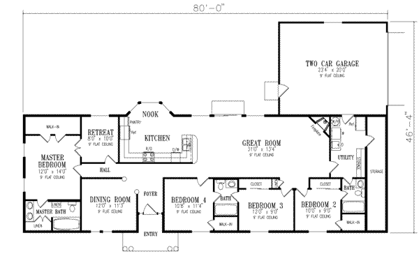 Dream House Plan - Adobe / Southwestern Floor Plan - Main Floor Plan #1-457