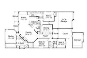 European Style House Plan - 4 Beds 3 Baths 3078 Sq/Ft Plan #411-707 