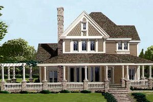 Victorian Exterior - Front Elevation Plan #410-112