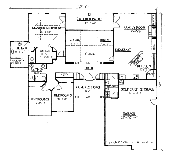 House Plan Design - Ranch Floor Plan - Main Floor Plan #437-1