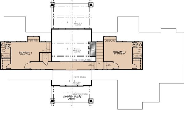 Architectural House Design - Craftsman Floor Plan - Upper Floor Plan #923-179
