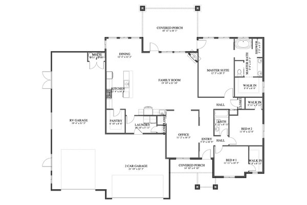 Dream House Plan - Traditional Floor Plan - Main Floor Plan #1060-445