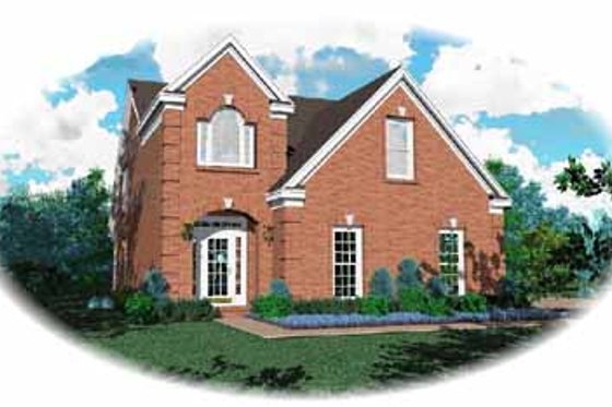 Exterior - Front Elevation for Southern House Plan #81-147 - 3 bed, 2.5 bath