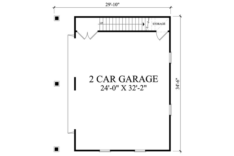 Architectural House Design - Floor Plan - Main Floor for Craftsman House Plan #137-393, 0 bath