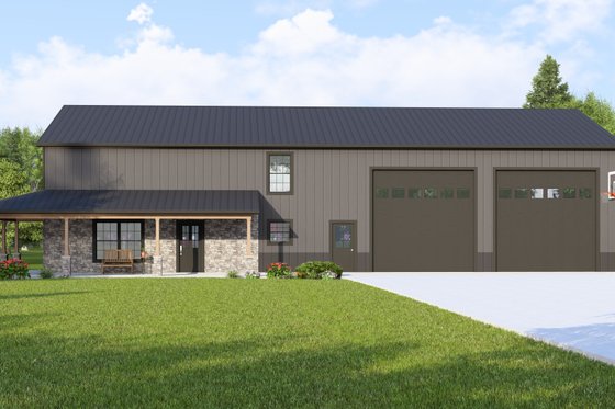 Exterior - Other Elevation for Barndominium House Plan #1064-163 - 5 bed, 3.5 bath