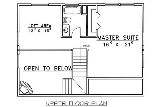 Floor Plan - Upper Floor for Traditional House Plan #117-544 - 2 bed, 2.5 bath
