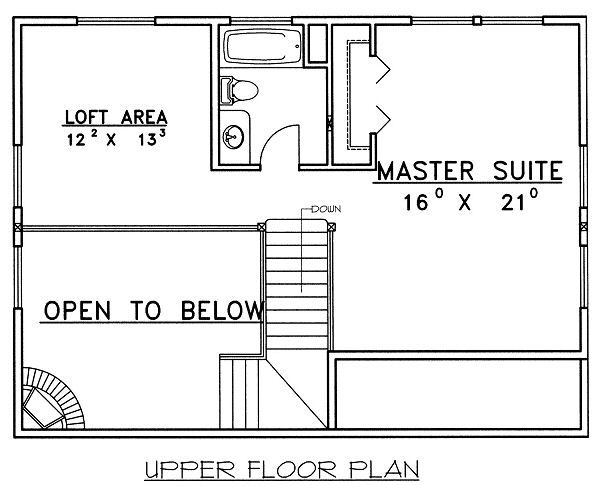 Traditional Floor Plan - Upper Floor Plan #117-544