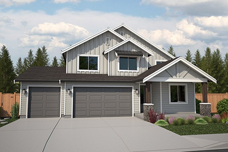 Dream House Plan - Farmhouse Exterior - Front Elevation Plan #569-88