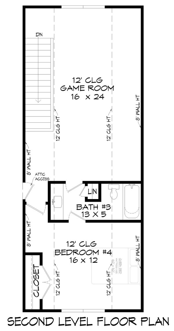 House Blueprint - Farmhouse Floor Plan - Upper Floor Plan #932-1347