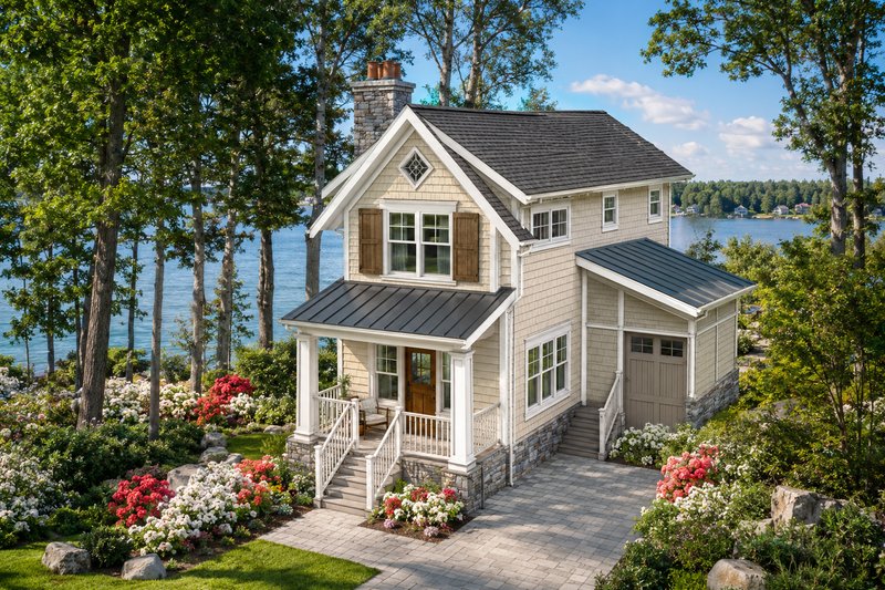 Home Plan - Exterior - Front Elevation 3 for Craftsman House Plan #928-92 - 2 bed, 1.5 bath