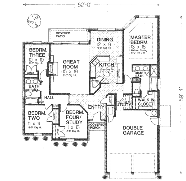 Traditional Floor Plan - Main Floor Plan #310-409