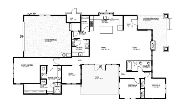 Craftsman Floor Plan - Main Floor Plan #895-141