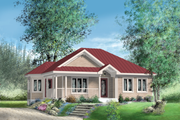 Country Style House Plan - 3 Beds 1 Baths 1039 Sq/Ft Plan #25-4664 