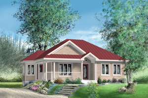 Country Exterior - Front Elevation Plan #25-4664