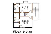 Traditional Style House Plan - 2 Beds 3 Baths 1160 Sq/Ft Plan #79-145 Floor 