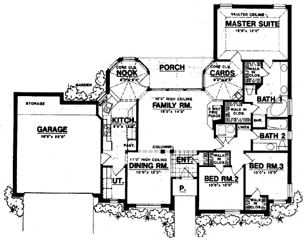Traditional Floor Plan - Main Floor Plan #40-299
