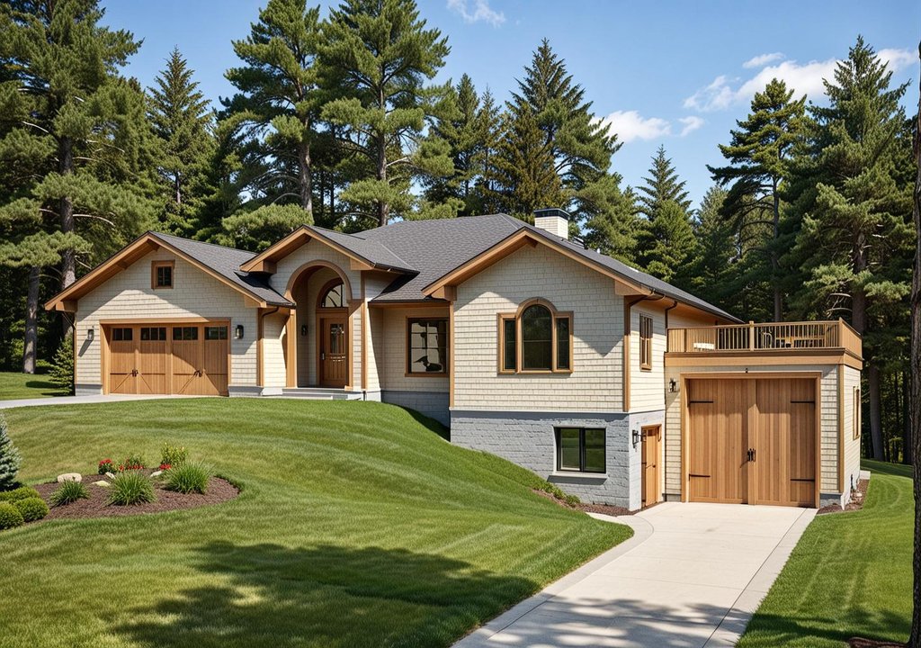 Exterior - Front Elevation 2 for Traditional House Plan #117-144 - 2 bed, 4 bath