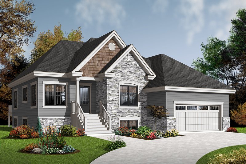 Home Plan - Country Exterior - Front Elevation Plan #23-2526