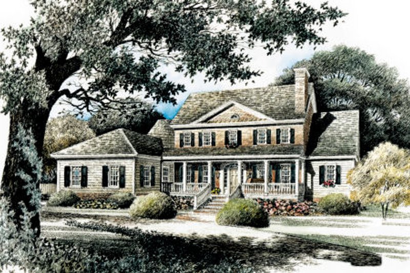 Home Plan - Colonial Exterior - Front Elevation Plan #429-21