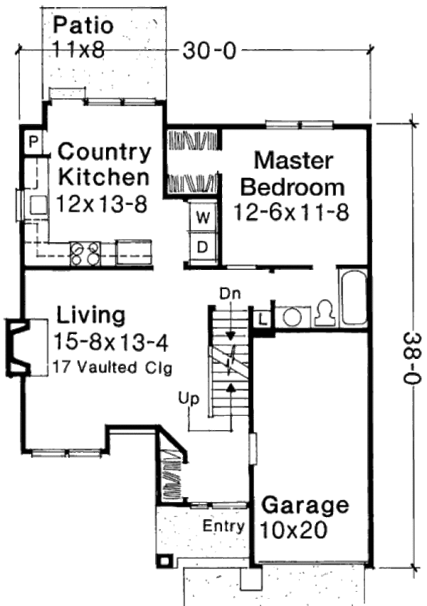 Ranch Floor Plan - Main Floor Plan #320-322