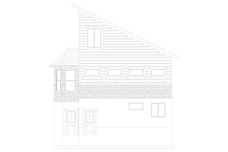 Dream House Plan - Exterior - Rear Elevation 2 for Modern House Plan #1060-72, 0 bath