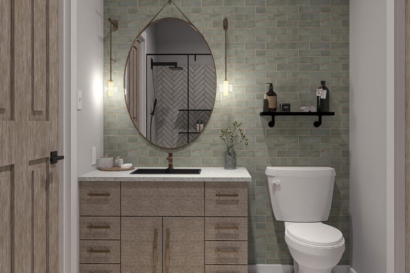 House Blueprint - Interior - Master Bathroom for Modern House Plan #455-419 - 3 bed, 2 bath