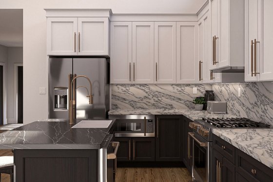 Interior - Kitchen 1 for Barndominium House Plan #455-508 - 2 bed, 2.5 bath