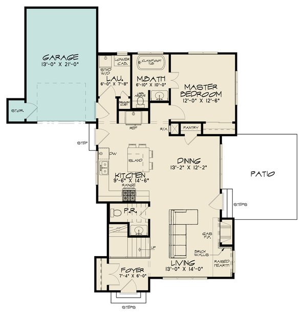 Home Plan - European Floor Plan - Main Floor Plan #923-285