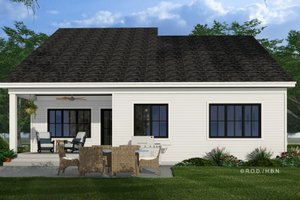 Exterior - Rear Elevation for Farmhouse House Plan #51-1349 - 3 bed, 3.5 bath