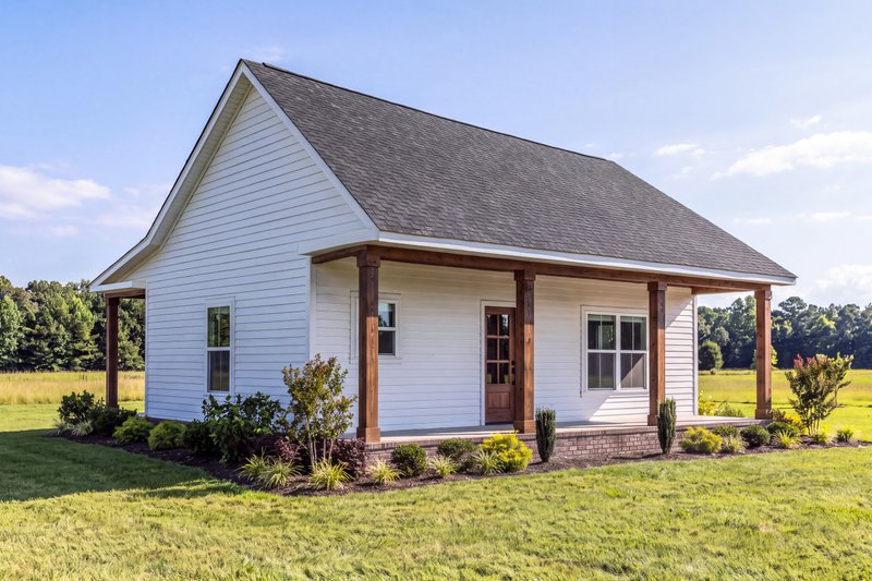 House Design - Exterior - Rear Elevation for Farmhouse House Plan #1117-52 - 1 bed, 1 bath