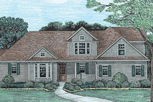 Traditional Exterior - Front Elevation Plan #20-612