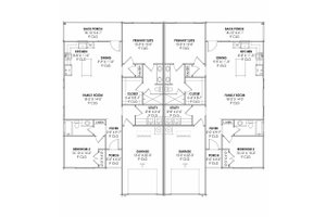 Floor Plan - Main Floor for Farmhouse House Plan #1096-132 - 2 bed, 2 bath