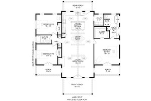 Floor Plan - Main Floor for Barndominium House Plan #932-1208 - 3 bed, 2 bath