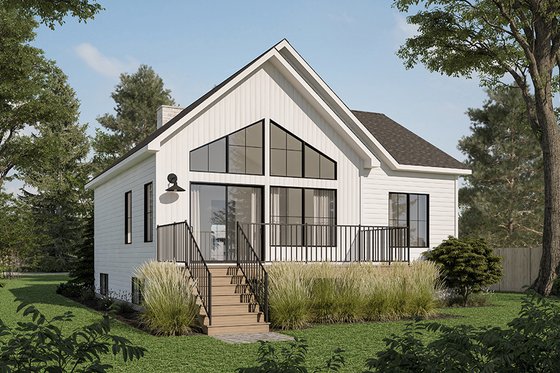Exterior - Rear Elevation for Bungalow House Plan #23-2815 - 3 bed, 2 bath