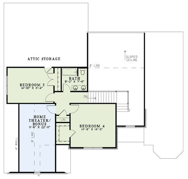 Home Plan - European Floor Plan - Upper Floor Plan #17-646