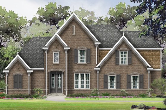 Exterior - Front Elevation for Traditional House Plan #424-425 - 4 bed, 3.5 bath