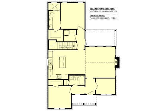 Floor Plan - Other Floor for Cottage House Plan #430-247 - 2 bed, 2 bath