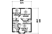 European Style House Plan - 3 Beds 1 Baths 1243 Sq/Ft Plan #25-4724 