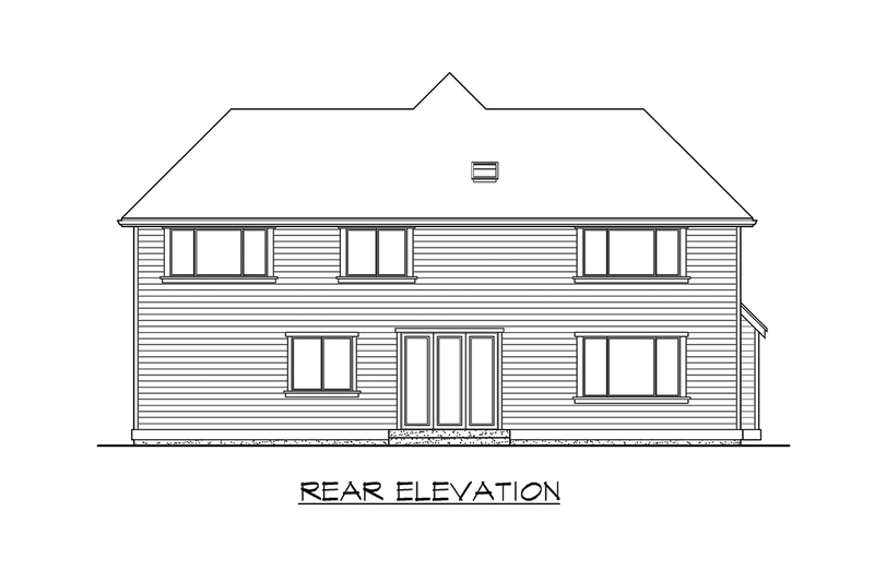 House Blueprint - Exterior - Other Elevation 2 for Traditional House Plan #132-116 - 4 bed, 2.5 bath