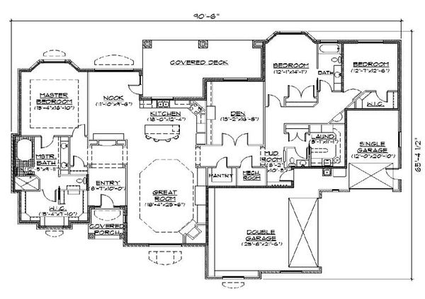 Traditional Floor Plan - Main Floor Plan #5-340