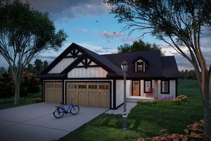 Craftsman Exterior - Front Elevation Plan #70-1546